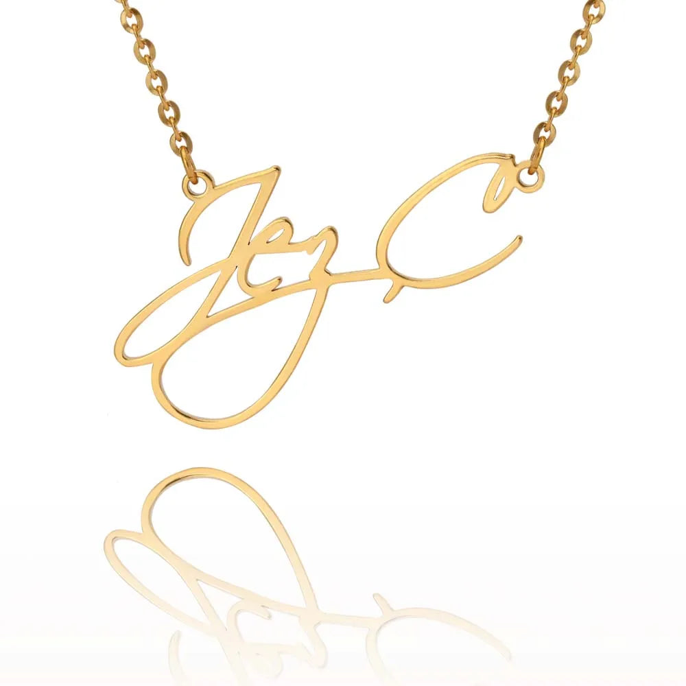 Joias Name Necklaces Custom Name Necklace for Her Fashion Name Jewelery Stainless Steel Necklace Pendant Gold  Necklaces