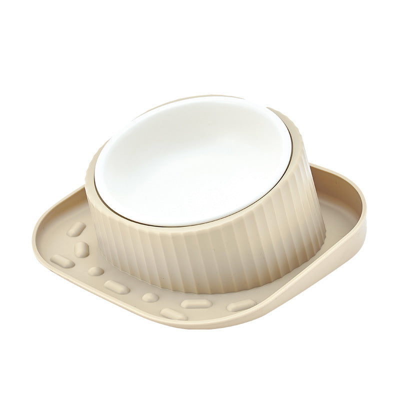 Pet Ceramic Eating Bowl Wide Mouth Neck Protection Pet Products